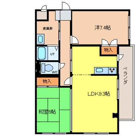 ベルオーク大野の物件間取画像